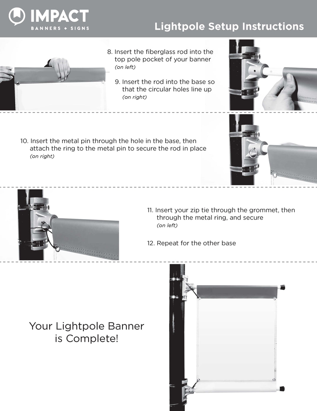 Lightpole Banner Bracket Hanging Kit