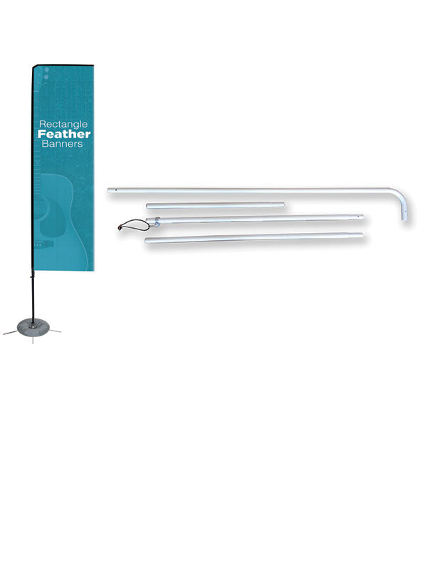 Rectangle Feather Banner Display Pole