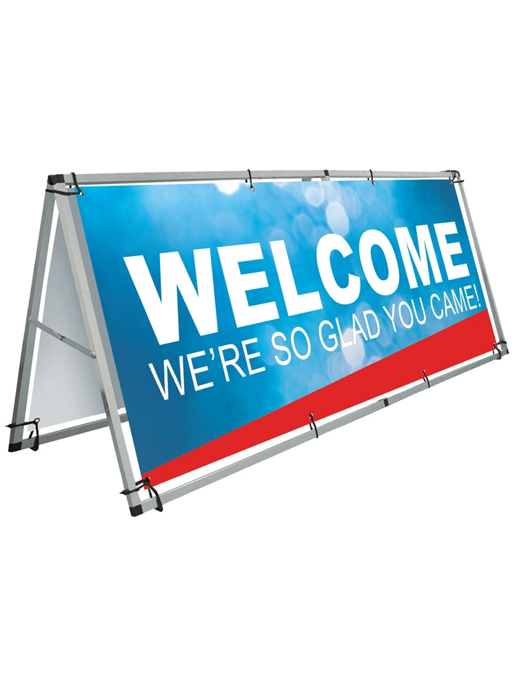 A-Frame Horizontal Banner Stand 8 ft x 3 ft